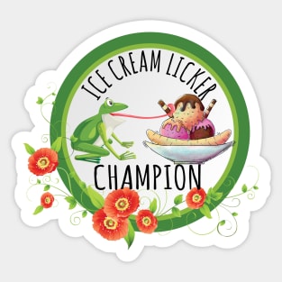 ice cream licker champion Sticker